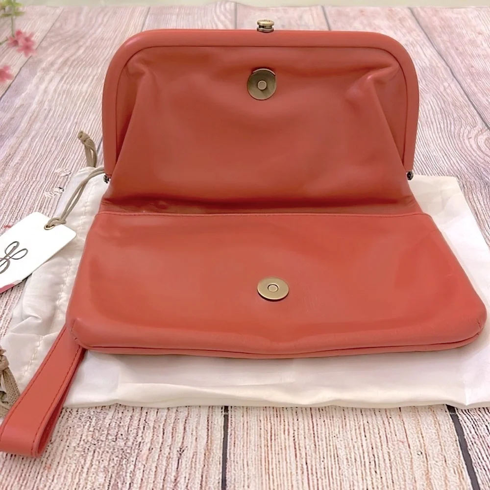 HOBO Coral Leather Wristlet Clutch - Picture 8 of 10